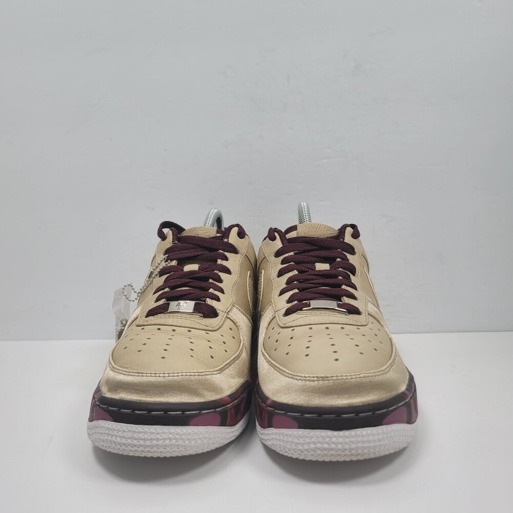Nike Air Force 1 Premium 07 Women's Burgundy Gold Sneakers 315186-221 US Size 9 - Picture 5 of 10